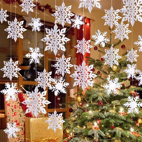 snowflake decorations for christmas|hanging christmas snowflake decorations.